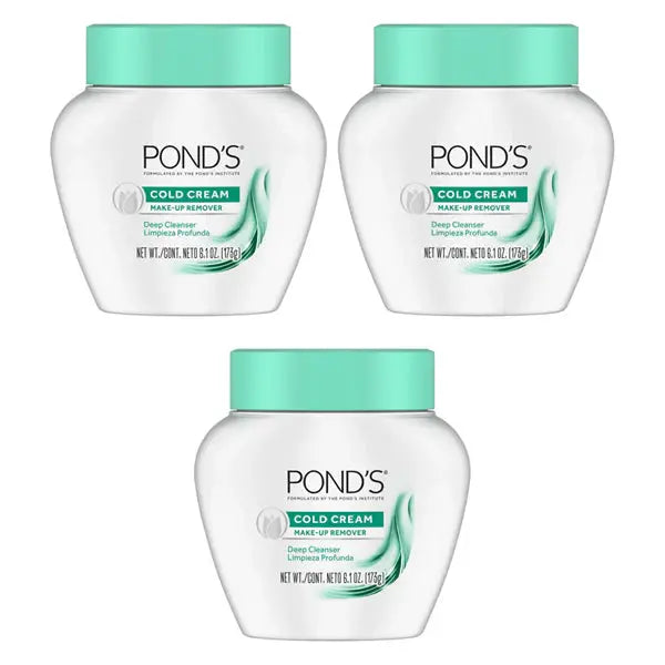 3 Pack - Pond's Cold Cream Cleanser & Make-Up Remover 6.1 oz Pond's